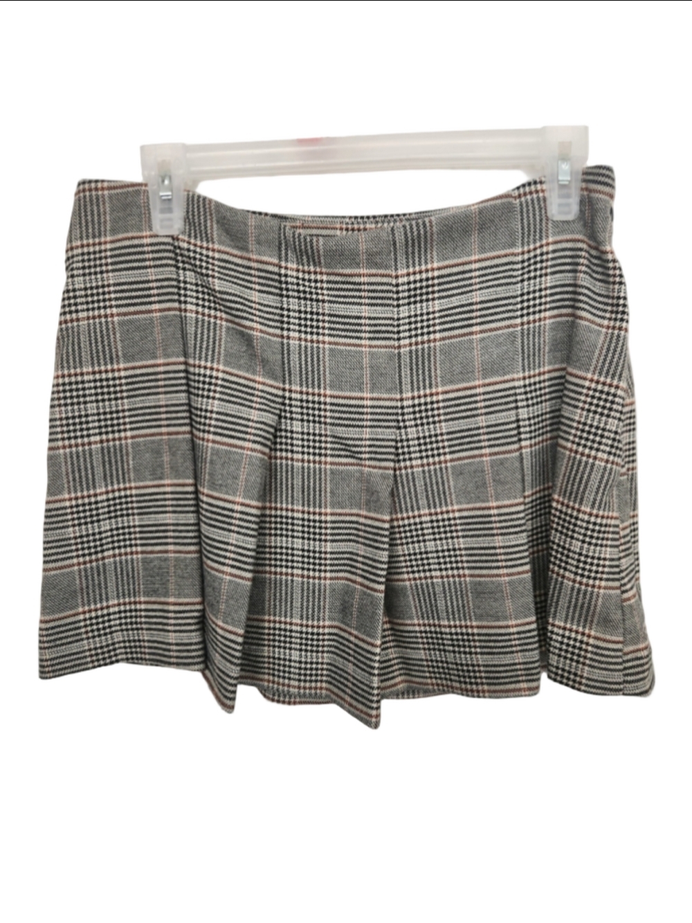 Divided Plaid Mini Skirt Grey Black Size 8